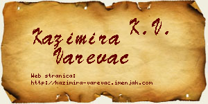 Kazimira Varevac vizit kartica